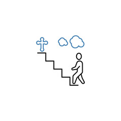 afterlife concept line icon. Simple element illustration. afterlife concept outline symbol design.