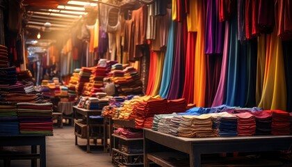 A Rainbow Haven for Textile Enthusiasts - obrazy, fototapety, plakaty
