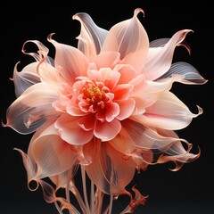 An unusually beautiful stylized pink flower. For Valentine's Day, Women's Day