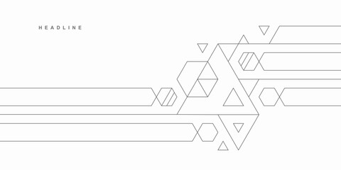 Abstract geometric technological background. Vector creative design.