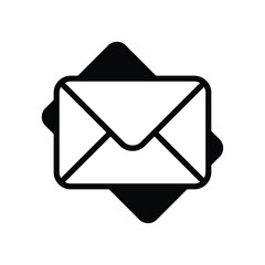 E-Mail icon isolate white background vector stock illustration.