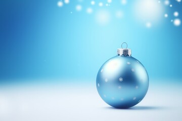 Christmas and New Year eve background with holiday balls, blue colors