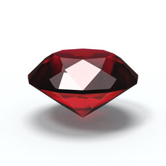 garnet, red gemstone, jewel, on white background - 682484265