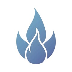 Blue flame icons, fire, logo 