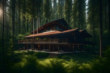 an outside view of home with beautiful forest