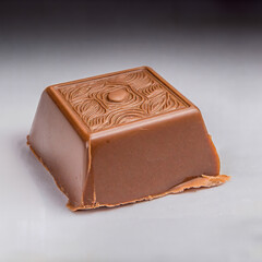 chocolate bar on white