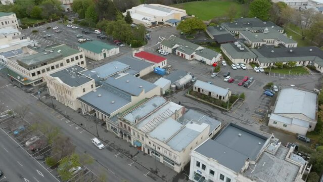 Oamaru City and historic buildings in Otago, New Zealand