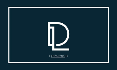 DL or LD Alphabet letters logo Monogram