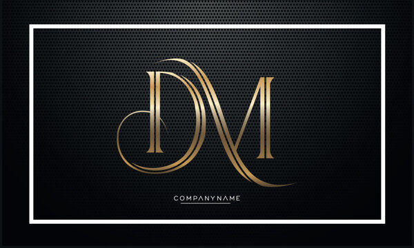 DM or MD Alphabet Letters Logo Monogram