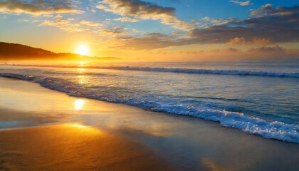 Fototapeta na wymiar Beautiful sunrise over ocean.