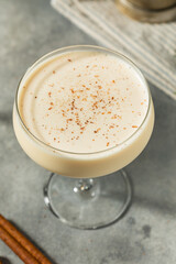 Boozy Frozen Eggnog Martini Cocktail