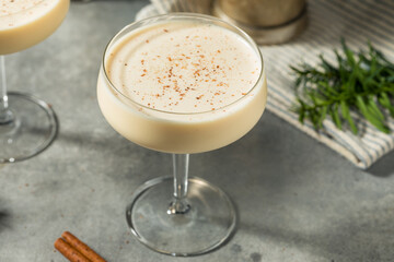 Boozy Frozen Eggnog Martini Cocktail