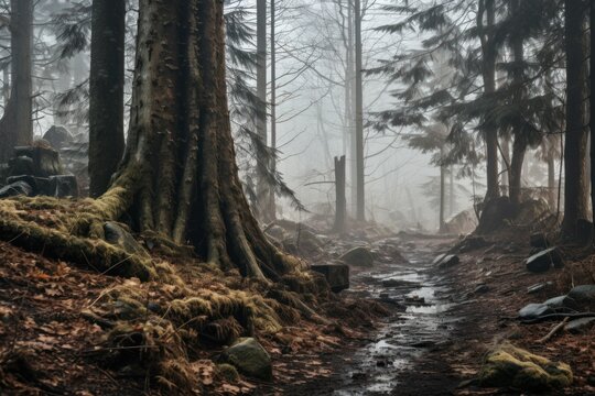 Winter Foggy Forests - Generative AI