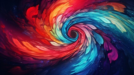 A hypnotic whirlpool of colors swirling into infinity. - obrazy, fototapety, plakaty