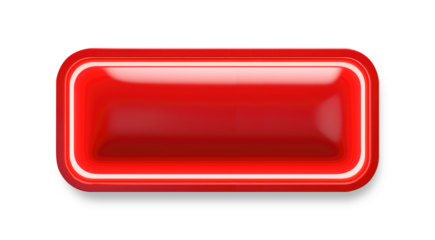 Red information sign isolated from transparent background