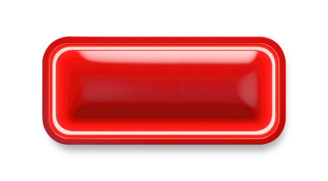 Red information sign isolated from transparent background