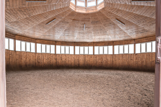 round pen for training horses. How it looks inside
