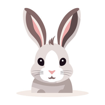 Bunny in cartoon style transparent background