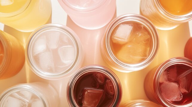 Generative AI, Homemade fermented kombucha drink, healthy tea, natural probiotic flavored drink