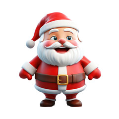 santa claus 3d rendered illustration on white background.