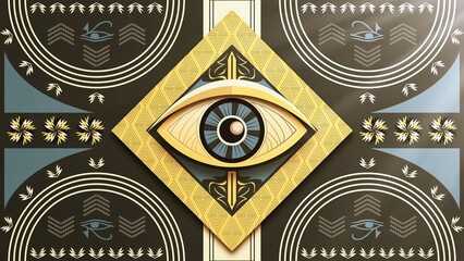 Pharaonic geometric ornamental background (Folk Art) - decorative illustrations, vintage, antique, ancient, old, traditional, culture, wallpaper, desktop, cover,