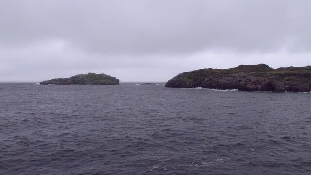 This is the Arctic. Skerries (skargard - rocky islets along a rugged coast) of north-eastern Scandinavia. The coast of the Barents Sea