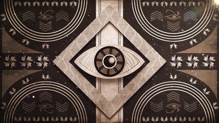 Pharaonic geometric background  - decorative illustrations, vintage, antique, ancient, old, traditional, culture, wallpaper, desktop, cover,