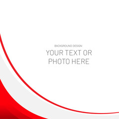 Red and white abstract background vector
