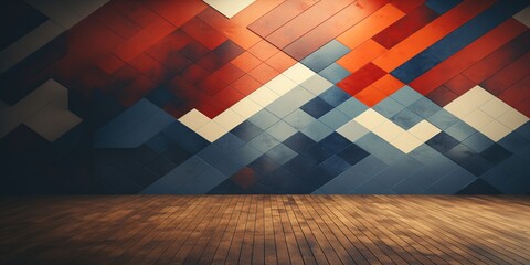 Experience groovy 70s vibes with a clean, minimalist vintage background featuring abstract...