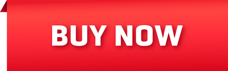 Buy now red label, price sticker, sale sticker, shopping label, tag, discount, special offer, vector