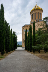 The Holy Trinity Cathedral of Tbilisi, commonly known as Sameba , is the main cathedral of the Georgian Orthodox Church located in Tbilisi, the capital of Georgia. ( Tsminda Church )