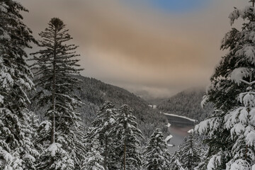 Die Talsperre Kleine Kinzig im Winter