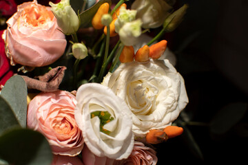 Closeup view of a bouquet of flowers	