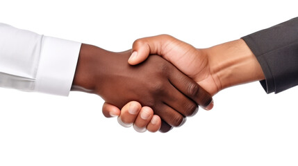 handshake isolated on white background