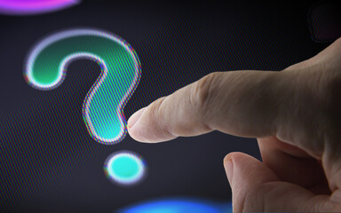 Question mark in the screen.