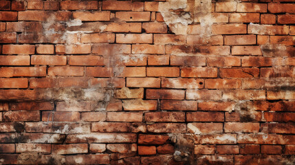 Obraz premium Weathered stained old brick wall background