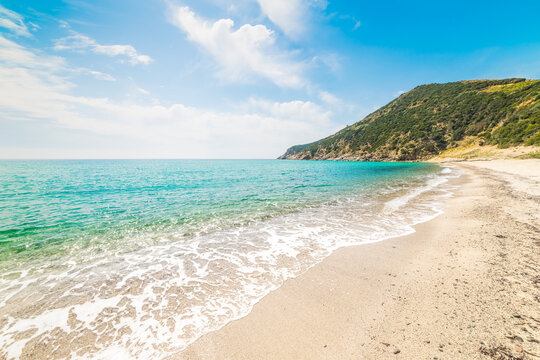 Golden shore in Solanas