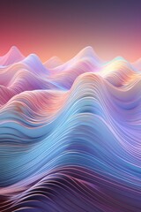 Layers of holographic waves creating an illusion of depth and movement.