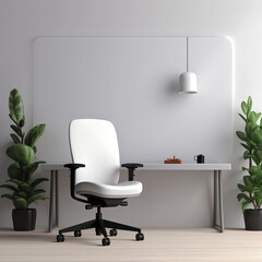 mock up mockup for a minimalist ergonomic office