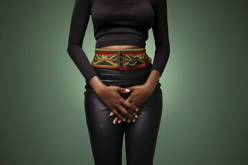 woman in black dress