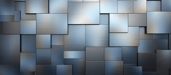 The abstract texture of the decorative chrome metal wallpaper beautifully complements the sleek design of the stainless steel wall, adding a touch of color and elegance to the construction with its