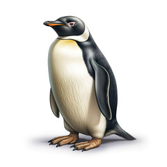Obraz premium 3D model of a penguin with white background