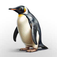 3D model of a penguin with white background