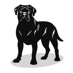 English Mastiff silhouettes and icons. black flat color simple elegant English Mastiff animal vector and illustration.
