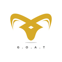 Goat design element icon vector with creative concept for business person