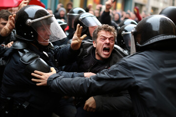 Fototapeta premium Police in Riot Response