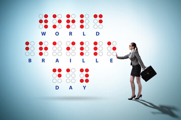 Concept of world braille day