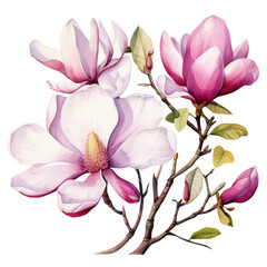 pink and white flowers, generative ai
