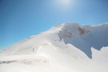 Uludag Mountain Ski Center Drone Photo, Winter Season Uludag National Park, Bursa Turkiye (Turkey)