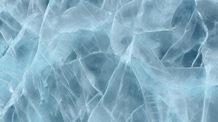 Blue Ice. The texture of cracked ice. Frozen ice pattern in winter cold freezing. - obrazy, fototapety, plakaty